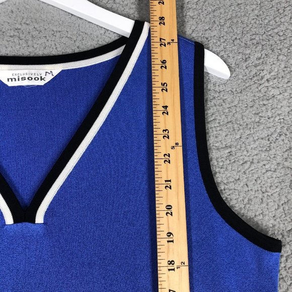 Exclusively Misook Women's Medium Tank Top Classic Knit V-Neck Career Stretch - Picture 9 of 10